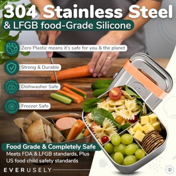 Durable Eco-Friendly Stainless Steel Bento Box for Kids