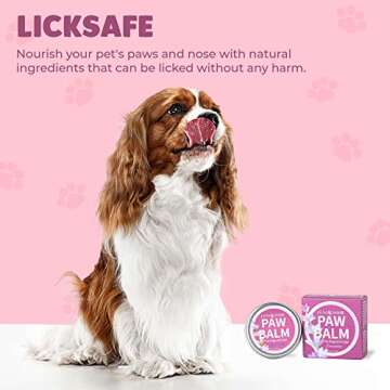 LunaMarie Paw Balm | 100% Natural Organic Nose & Paw Soother with Shea Butter & Coconut Oil | Paw Pad Balm for Dogs & Cats, Licksafe Paw Wax for Pets with Lavender Scent (Lavender Travel Size, 0.5 Oz)