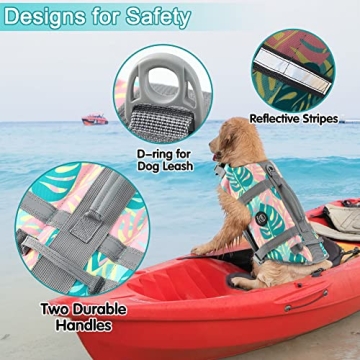 EMUST Dog Life Preserver for Swimming and Boating