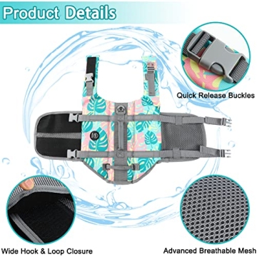 EMUST Dog Life Preserver for Swimming and Boating