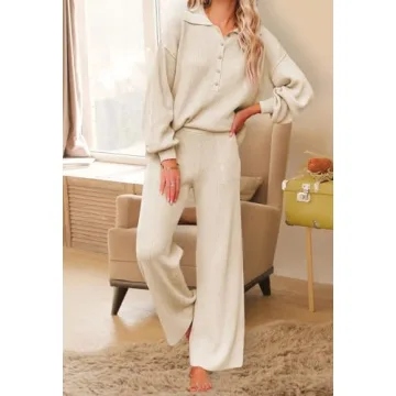 Pink Queen Women's Stylish 2 Piece Sweater Outfit Set