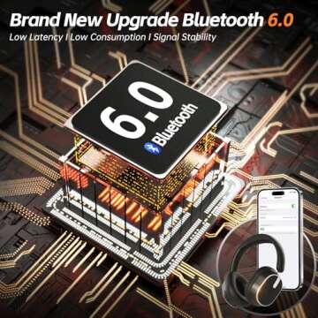 Hybrid Active Noise Cancelling Headphones with 60H Playtime