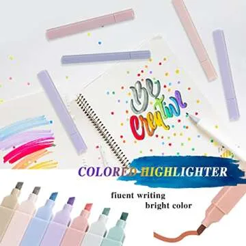 12 Pieces Aesthetic Highlighters Bible Highlighters and Pens No Bleed with Chisel Tip Pastel Markers...
