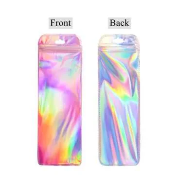 100 Pack Holographic Gift Packaging Bags 2.36x7.3 Inches