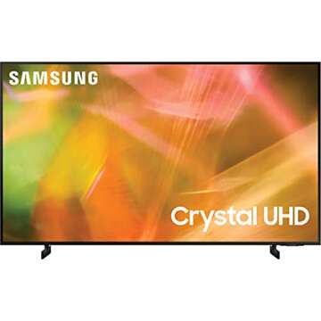 SAMSUNG 43-Inch Class Crystal 4K UHD AU8000 Series HDR, 3 HDMI Ports, Motion Xcelerator, Tap View, PC on TV, Q Symphony, Smart TV with Alexa Built-In (UN43AU8000FXZA, 2021 Model)