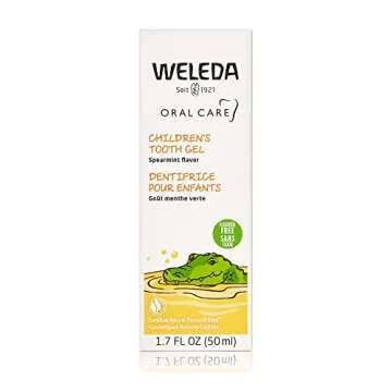 Weleda Oral Care Childrens Tooth Gel, 1.7 Fluid Ounce, Fluoride Free, Spearmint Flavor, Plant Rich T...