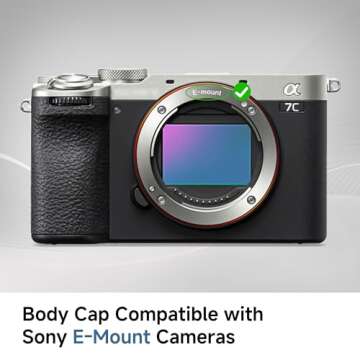 5 Pack Body Cap and Rear Lens Cap Cover Kit for Sony Alpha and NEX Series E-Mount Camera & Lens for Sony A7 A7II A7III A7S A7SII A7R A7RII A7RIII A7RIV A6600 A6500 A6400 A6300 A6100 A6000 A5100 A5000