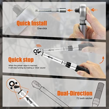 Buy AEROFORCE 19Pcs Drive Click Torque Wrench Set Today!