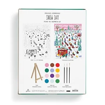 Galison Snow Day Paint by Number Kit for All Ages