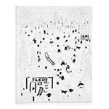 Galison Snow Day Paint by Number Kit for All Ages