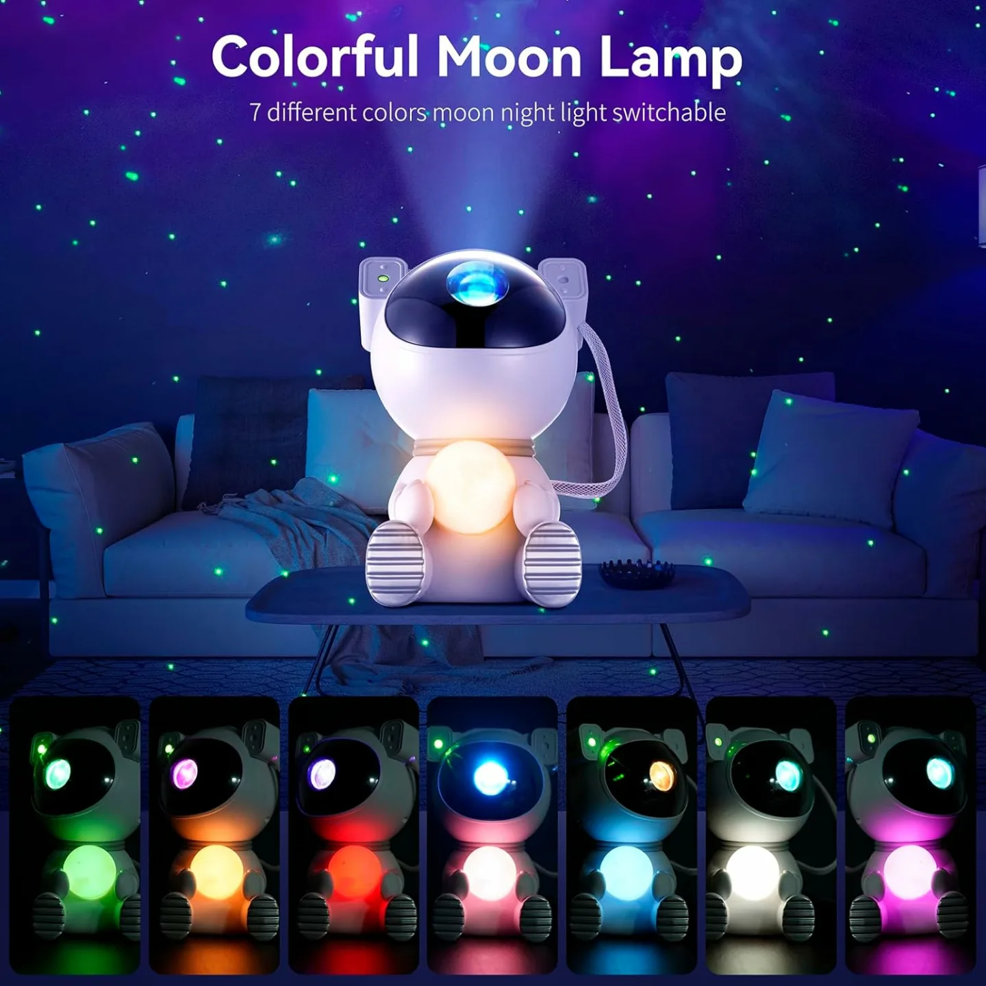 Astronaut Galaxy Projector - 2 in 1 Star & Moon Light