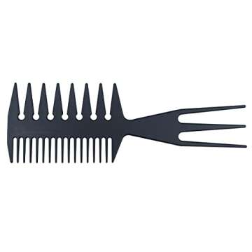 Slicked-back Combs 3 in 1 Fish Tail Bone Shape Hair Extensions Detangling Styling Coloring Comb for ...