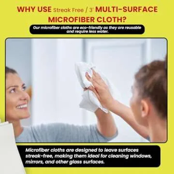 Microfiber Cleaning Cloth As Seen On TV 6 Pack - 16" X 16" Lint-Free Cloths for Glass, Window & Cars - Microfiber Towels for Streak Free Cleaning & Shine - Reusable Cleaning Rags - Just Use Water
