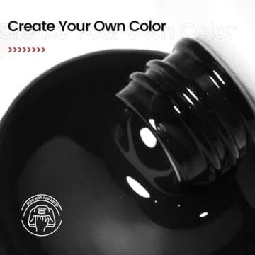 JODSONE 10ml Gel Nail Polish Black Gel Polish Black Gel Nail Polish Black Nail Polish Soak Off Led G...