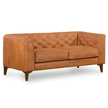 Essex 74" Leather Apartment Sofa by POLY & BARK