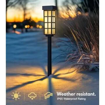 8 Pack Solar Pathway Lights, LED Solar Lights Outdoor, IP65 Waterproof Outdoor Solar Lights for Yard, Auto On/Off Solar Walkway Lights Outdoor, Landscape Lighting for Patio, Driveway Decor, Frosted