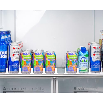 Adjustable RULA Drink Organizer for Fridge Holds 25 Cans