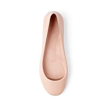 OKABASHI Women's Georgia Soft Jelly Ballet Flats (Blush, 6) | Daily Slip-On Shoes w/Arch Support | Helps Relieve Foot Soreness & Pain