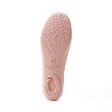 OKABASHI Women's Georgia Soft Jelly Ballet Flats (Blush, 6) | Daily Slip-On Shoes w/Arch Support | Helps Relieve Foot Soreness & Pain