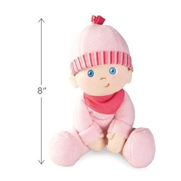 HABA Doll Snug Up Luisa 8" My First Baby Doll, Machine Washable & Safe for Birth & Up, Newborn Toys