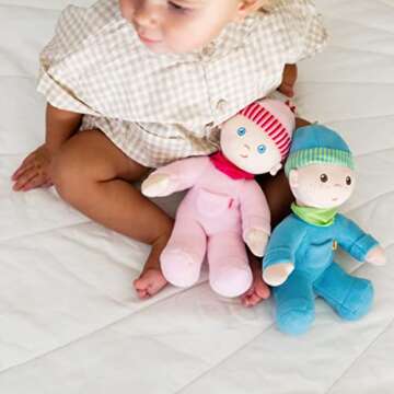 HABA Doll Snug Up Luisa 8" My First Baby Doll, Machine Washable & Safe for Birth & Up, Newborn Toys
