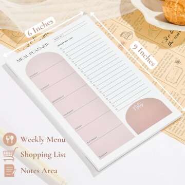 Weekly Meal Planner Edges for Easy Meal Prep & Shopping