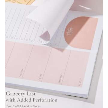 Weekly Meal Planner Edges for Easy Meal Prep & Shopping