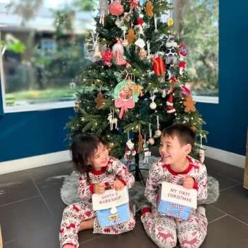 Genius Baby Toys My First Christmas Toy for Baby ft 5 Piece playset (Santa Claus, Snowman, Reindeer, Elf in Santa's Workshop)