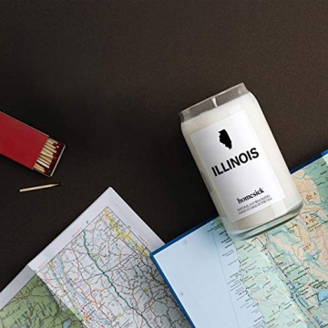 Homesick Premium Scented Candle, Illinois, 60-80 Hour Burn