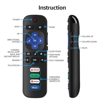Replacement Roku TV Remote Control - 2 Pack