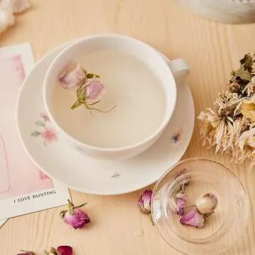 ChaWuWarmSun-[A] Pink Rose Buds(3oz),Loose Leaf Flower Petal Tea,Natural Fragrant Herbal Tea,Afternoon Tea