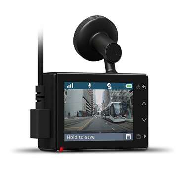 Garmin Dash Cam 45, 1080p 2.0" LCD Screen, Extremely Small GPS-enabled Dash Camera with Loop Recording, G-Sensor and Driver Alerts, Includes Memory Card