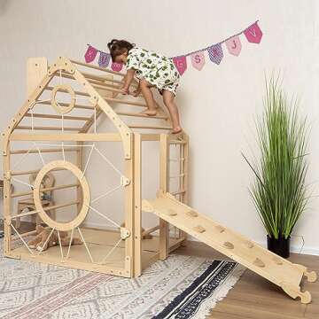 Woodandhearts Indoor Jungle Gym for Kids Aged 1-4