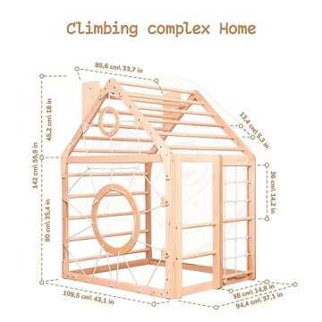 Woodandhearts Indoor Jungle Gym for Kids Aged 1-4