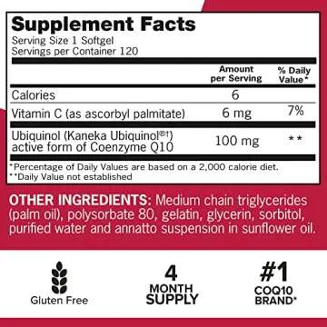 Qunol Mega CoQ10 Softgels, 100 Mg, 120 Count