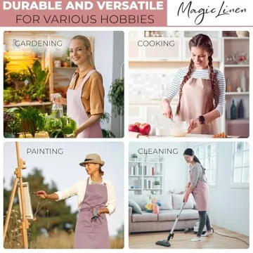 Stylish MagicLinen 100% Linen Apron for Kitchen Parties