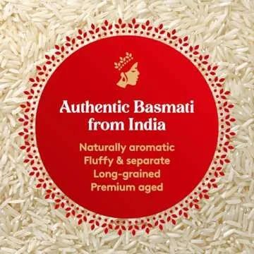 Authentic Royal - Naturally Aged Long Grain Indian White Basmati Rice - 15 lbs
