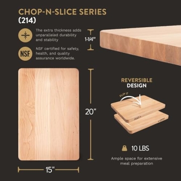 John Boos Chop-N-Slice Wood Cutting Board - 20"x15"