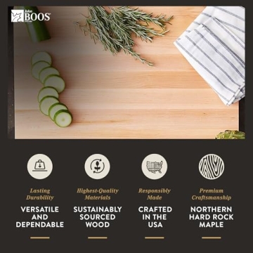 John Boos Chop-N-Slice Wood Cutting Board - 20"x15"