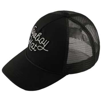 Cowboy Trucker Rope Hat - 3D Embroidered Western Cap for Summer Fun