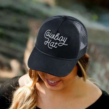 Trendy Cowboy Trucker Hat for Summer Adventures