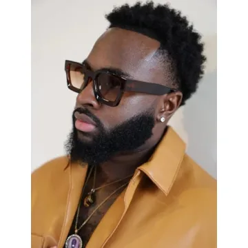 AIEYEZO Unisex Square Sunglasses Stylish UV Protection