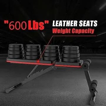 HITOSPORT Weight Bench, Adjustable Weight Bench, Strength Training Benches For Full Body Workout & Home Gym with Resistance Bands