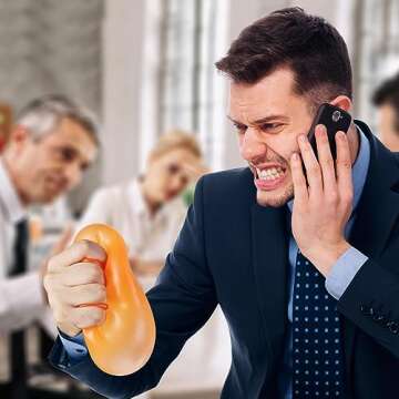 3.54" Sugar Ball Sensory Stress Balls for Adults&Kids, for Toddlers Pop Fidget Toys Squishy Fidget Balls Dough Ball for Anxiety Relief (Orange)