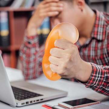 3.54" Sugar Ball Sensory Stress Balls for Adults&Kids, for Toddlers Pop Fidget Toys Squishy Fidget Balls Dough Ball for Anxiety Relief (Orange)