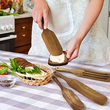 Premium Acacia Wooden Kitchen Utensils Set for Cooking