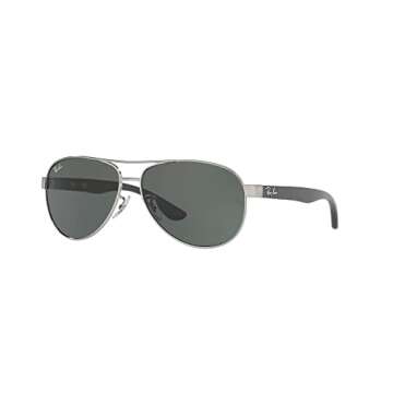 Ray-Ban Men's RB3457 Aviator Sunglasses - Stylish UV Protection in Gunmetal/Dark Green