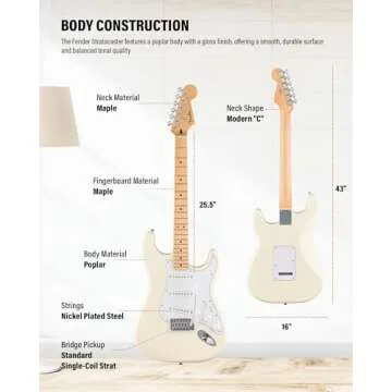 Fender Standard Stratocaster Bundle - Olympic White Guitar