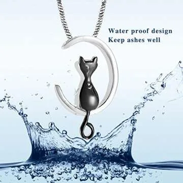 Minicremation Cremation Jewelry Urn Necklace for Ashes for Pet, Paw Print Memorial Ash Jewelry, Keepsake Pendant for Pet's Cat Dog's Ashes with Filling Kit