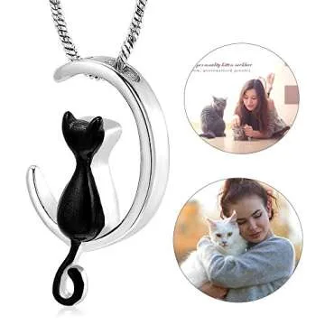 Minicremation Cremation Jewelry Urn Necklace for Ashes for Pet, Paw Print Memorial Ash Jewelry, Keepsake Pendant for Pet's Cat Dog's Ashes with Filling Kit